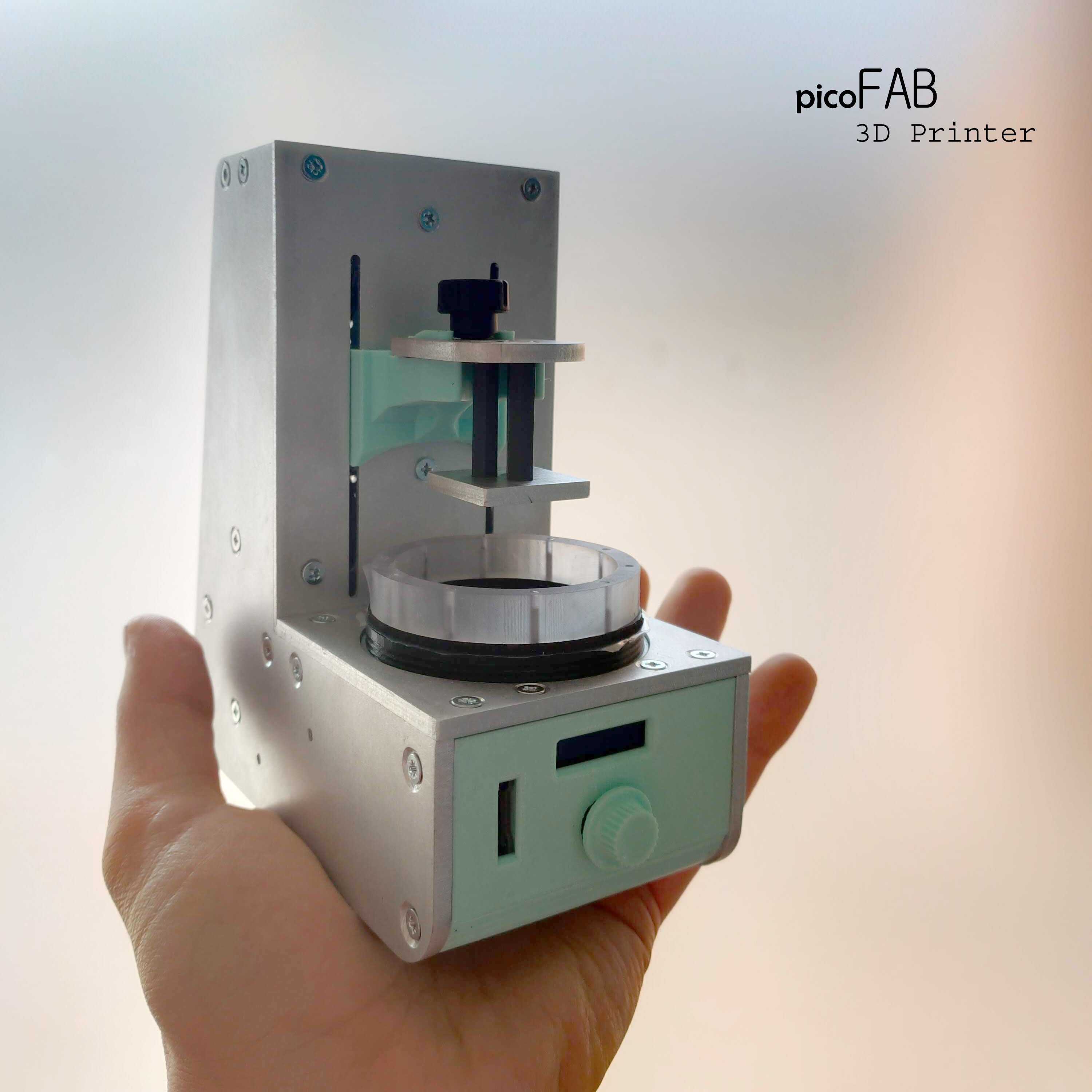 PicoFab: a tiny, resin-based 3D Printer for precise and small parts project image