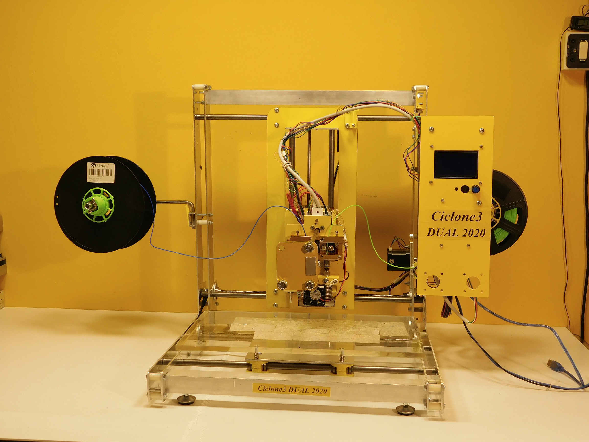 Ciclone3 DUAL 2020 - Stampante 3D con doppio asse X e dual direct extruder. project image